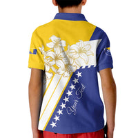 Personalized Bosnia and Herzegovina Kid Polo Shirt Stars With Golden Lily - Wonder Print Shop