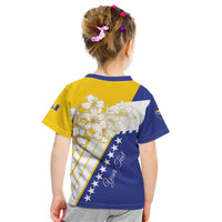 Personalized Bosnia and Herzegovina Kid T Shirt Stars With Golden Lily - Wonder Print Shop