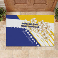Bosnia and Herzegovina Rubber Doormat Stars With Golden Lily - Wonder Print Shop