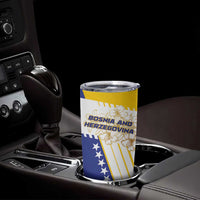Personalized Bosnia and Herzegovina Tumbler Cup Stars With Golden Lily - Wonder Print Shop