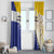 Bosnia and Herzegovina Window Curtain Stars With Golden Lily - Wonder Print Shop
