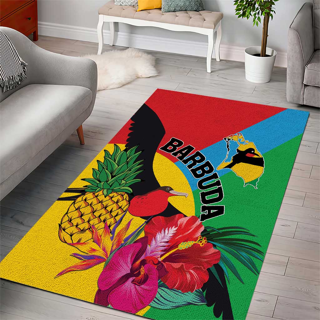 Barbuda Area Rug Frigate Bird Tropical Style