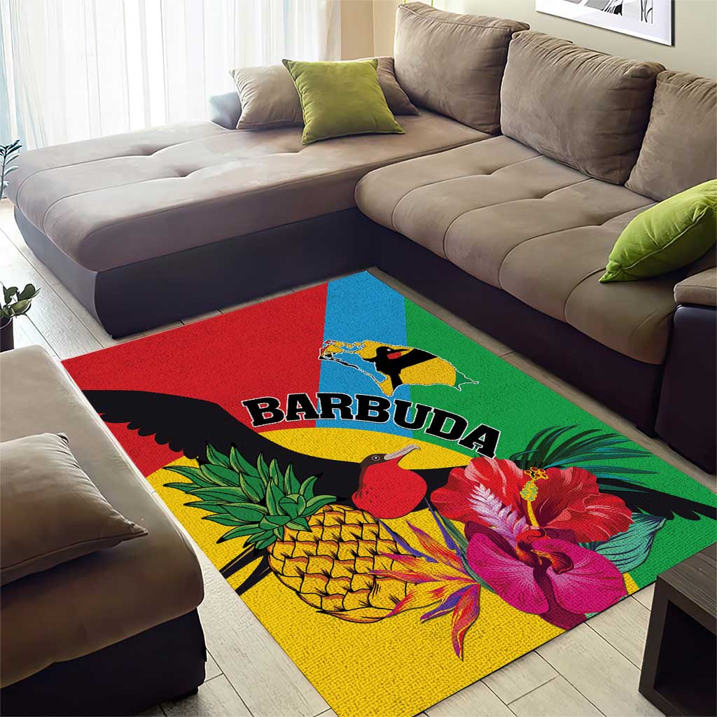 Barbuda Area Rug Frigate Bird Tropical Style