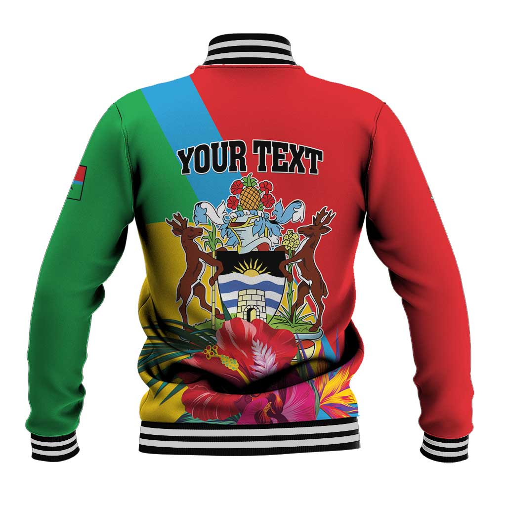 Personalised Barbuda Baseball Jacket Frigate Bird Tropical Style