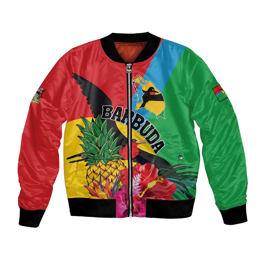 Personalised Barbuda Bomber Jacket Frigate Bird Tropical Style