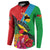 Personalised Barbuda Button Sweatshirt Frigate Bird Tropical Style