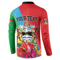 Personalised Barbuda Button Sweatshirt Frigate Bird Tropical Style