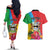 Personalised Barbuda Couples Matching Off The Shoulder Long Sleeve Dress and Hawaiian Shirt Frigate Bird Tropical Style