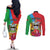 Personalised Barbuda Couples Matching Off The Shoulder Long Sleeve Dress and Long Sleeve Button Shirt Frigate Bird Tropical Style
