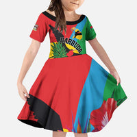 Personalised Barbuda Family Matching Long Sleeve Bodycon Dress and Hawaiian Shirt Frigate Bird Tropical Style