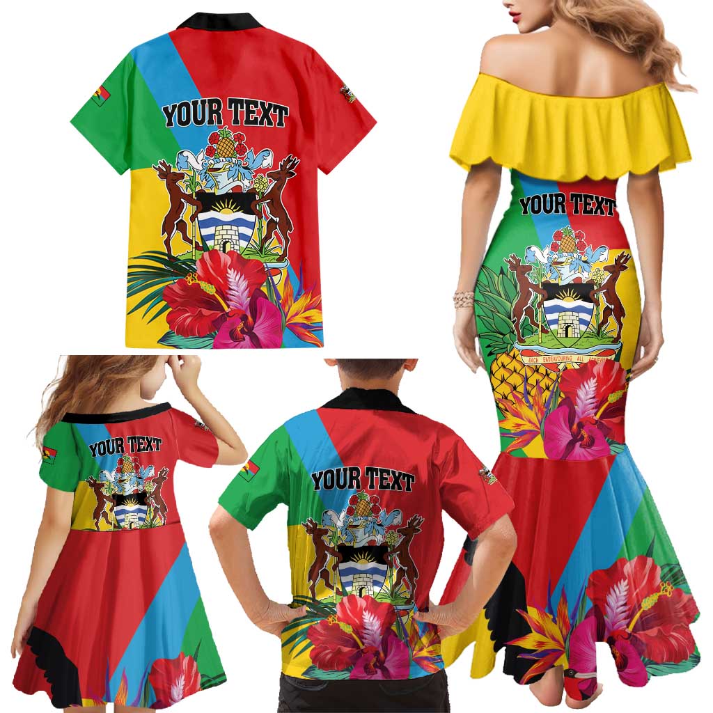 Personalised Barbuda Family Matching Mermaid Dress and Hawaiian Shirt Frigate Bird Tropical Style