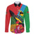 Personalised Barbuda Family Matching Off The Shoulder Long Sleeve Dress and Hawaiian Shirt Frigate Bird Tropical Style