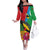 Personalised Barbuda Family Matching Off The Shoulder Long Sleeve Dress and Hawaiian Shirt Frigate Bird Tropical Style