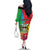 Personalised Barbuda Family Matching Off The Shoulder Long Sleeve Dress and Hawaiian Shirt Frigate Bird Tropical Style