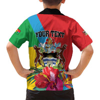 Personalised Barbuda Family Matching Puletasi and Hawaiian Shirt Frigate Bird Tropical Style