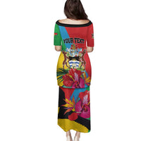 Personalised Barbuda Family Matching Puletasi and Hawaiian Shirt Frigate Bird Tropical Style