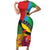 Personalised Barbuda Family Matching Short Sleeve Bodycon Dress and Hawaiian Shirt Frigate Bird Tropical Style - Wonder Print Shop