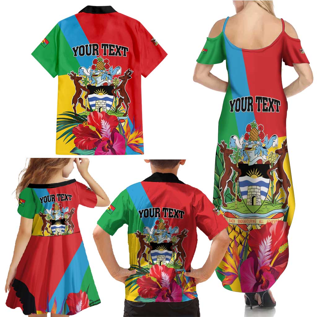 Personalised Barbuda Family Matching Summer Maxi Dress and Hawaiian Shirt Frigate Bird Tropical Style - Wonder Print Shop