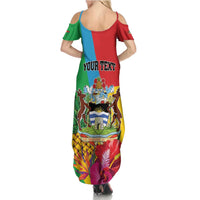 Personalised Barbuda Family Matching Summer Maxi Dress and Hawaiian Shirt Frigate Bird Tropical Style - Wonder Print Shop