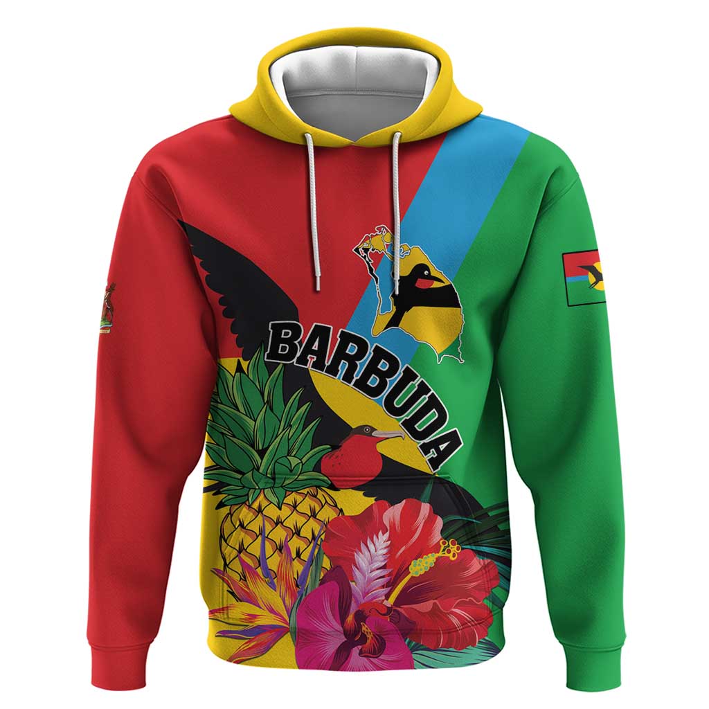 Personalised Barbuda Hoodie Frigate Bird Tropical Style - Wonder Print Shop