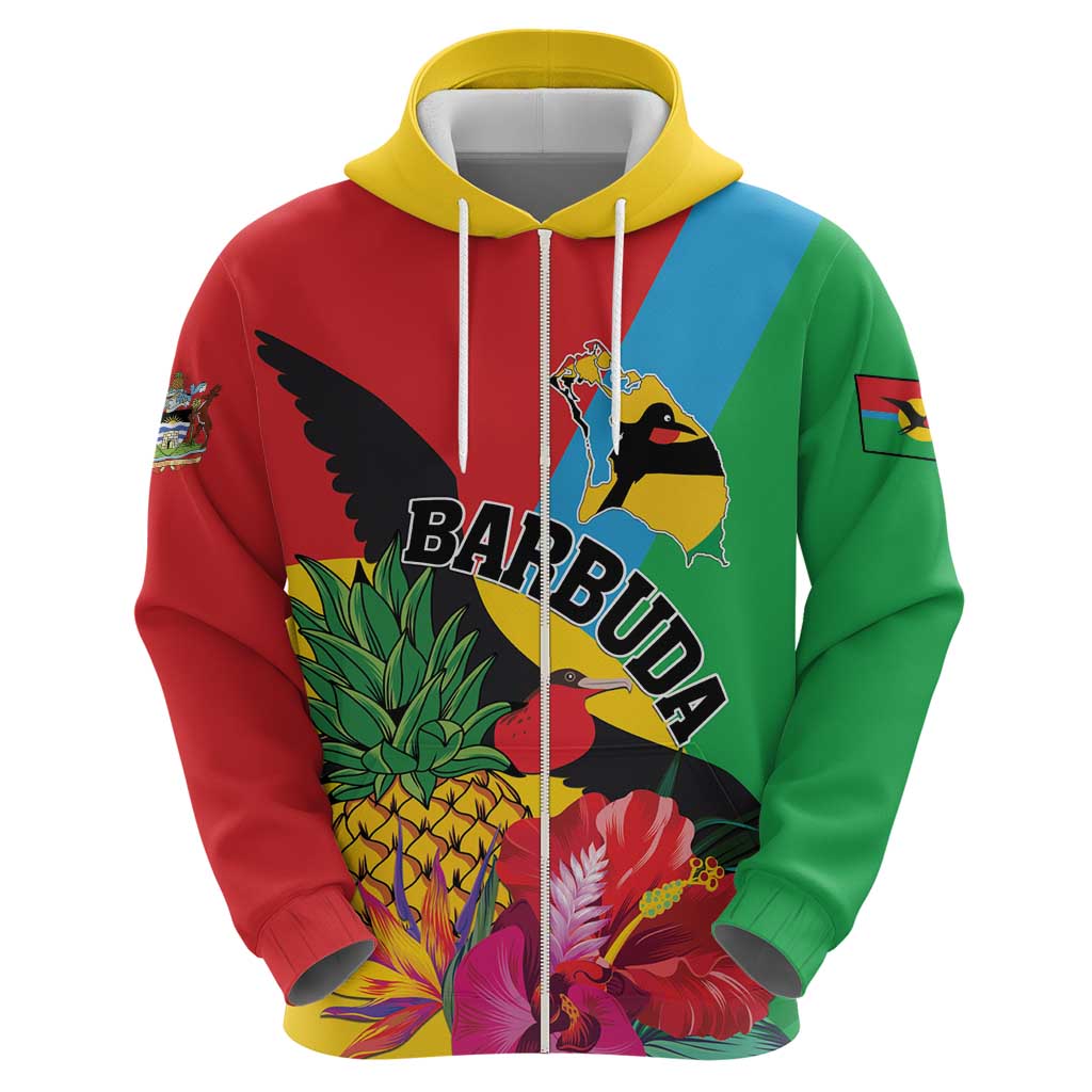 Personalised Barbuda Hoodie Frigate Bird Tropical Style - Wonder Print Shop