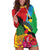 Personalised Barbuda Hoodie Dress Frigate Bird Tropical Style - Wonder Print Shop