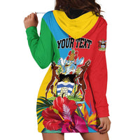 Personalised Barbuda Hoodie Dress Frigate Bird Tropical Style - Wonder Print Shop