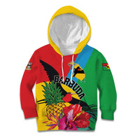 Personalised Barbuda Kid Hoodie Frigate Bird Tropical Style - Wonder Print Shop