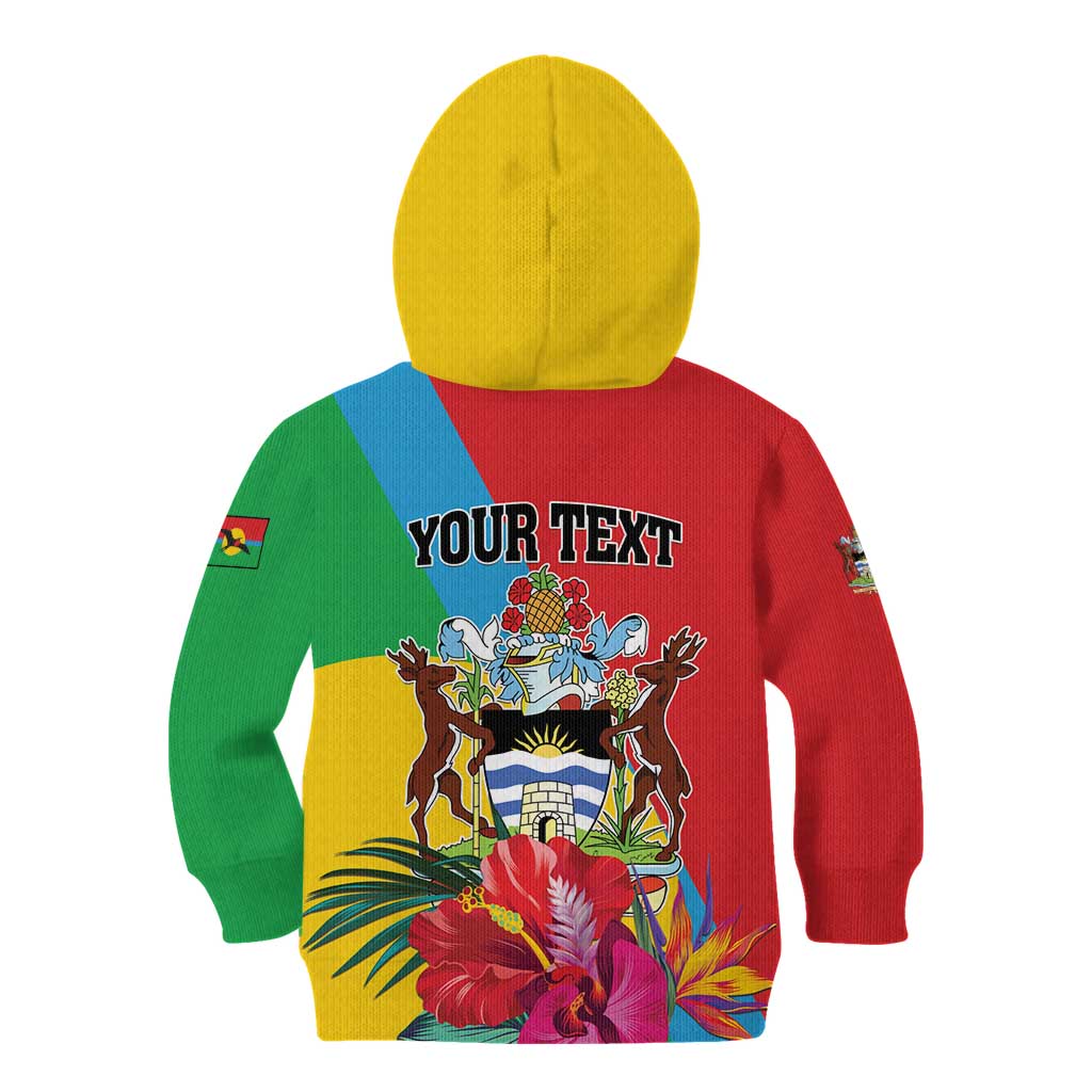 Personalised Barbuda Kid Hoodie Frigate Bird Tropical Style - Wonder Print Shop