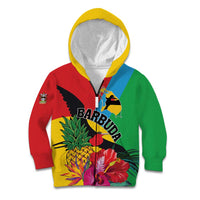 Personalised Barbuda Kid Hoodie Frigate Bird Tropical Style - Wonder Print Shop