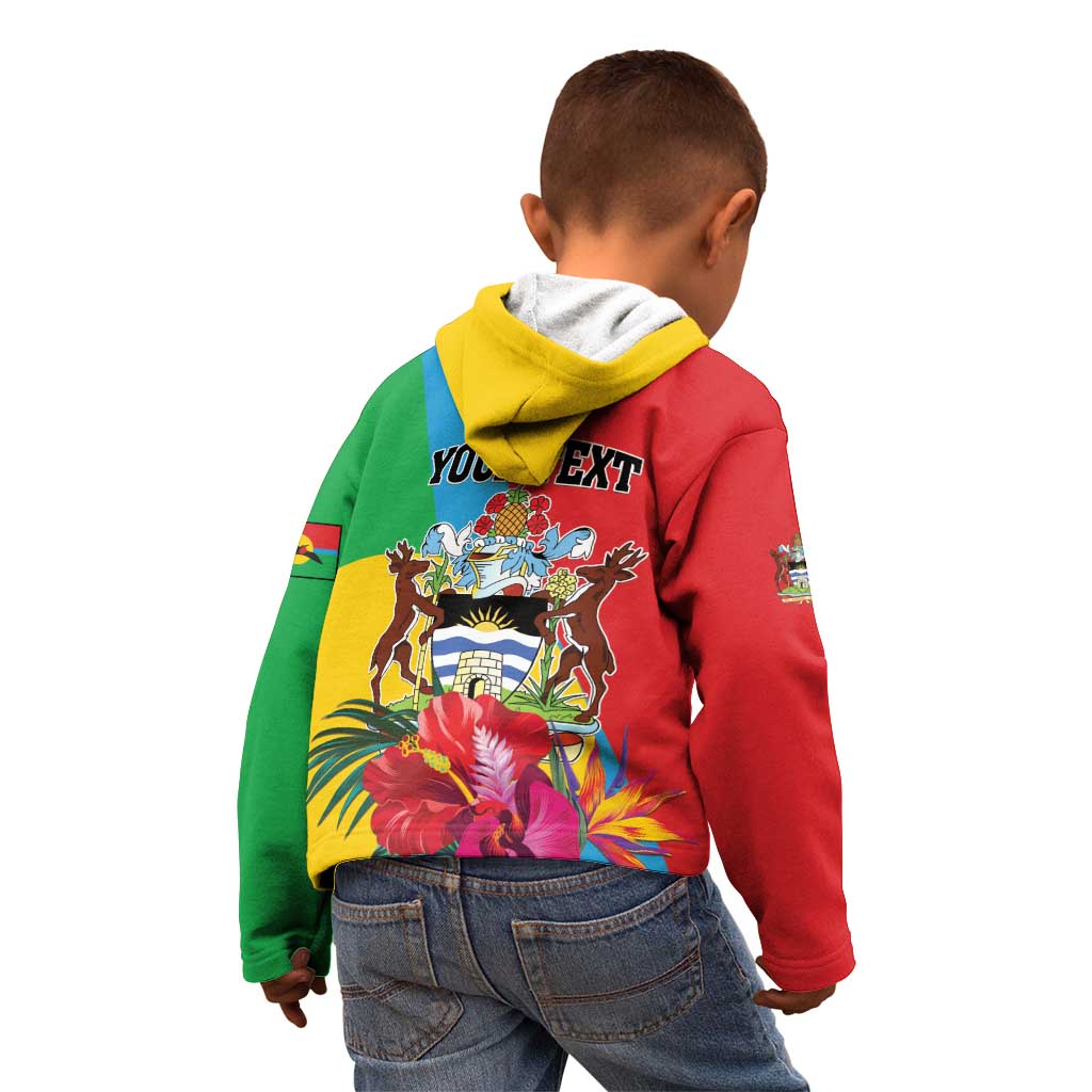 Personalised Barbuda Kid Hoodie Frigate Bird Tropical Style - Wonder Print Shop
