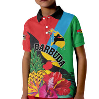 Personalised Barbuda Kid Polo Shirt Frigate Bird Tropical Style - Wonder Print Shop