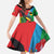 Personalised Barbuda Kid Short Sleeve Dress Frigate Bird Tropical Style - Wonder Print Shop