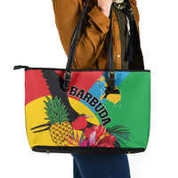 Barbuda Leather Tote Bag Frigate Bird Tropical Style
