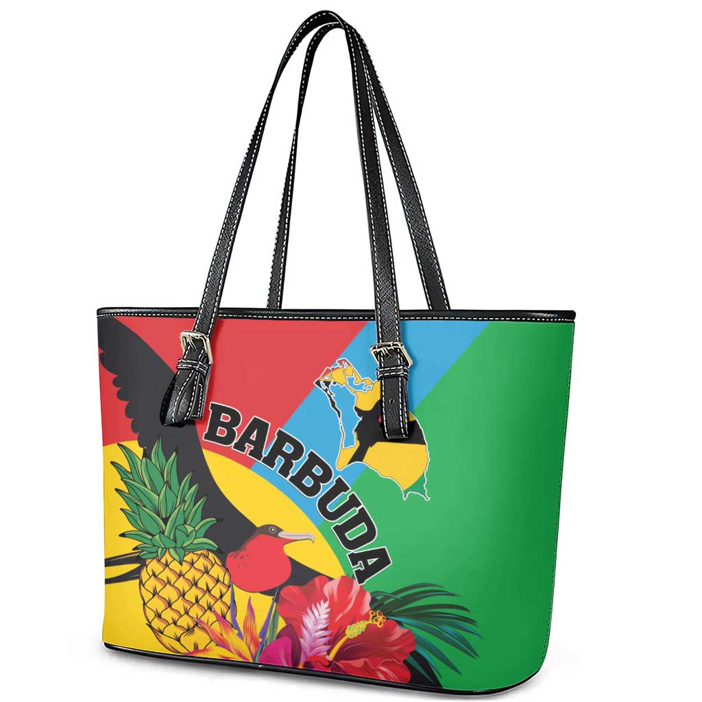Barbuda Leather Tote Bag Frigate Bird Tropical Style