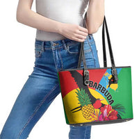 Barbuda Leather Tote Bag Frigate Bird Tropical Style