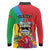 Personalised Barbuda Long Sleeve Polo Shirt Frigate Bird Tropical Style - Wonder Print Shop
