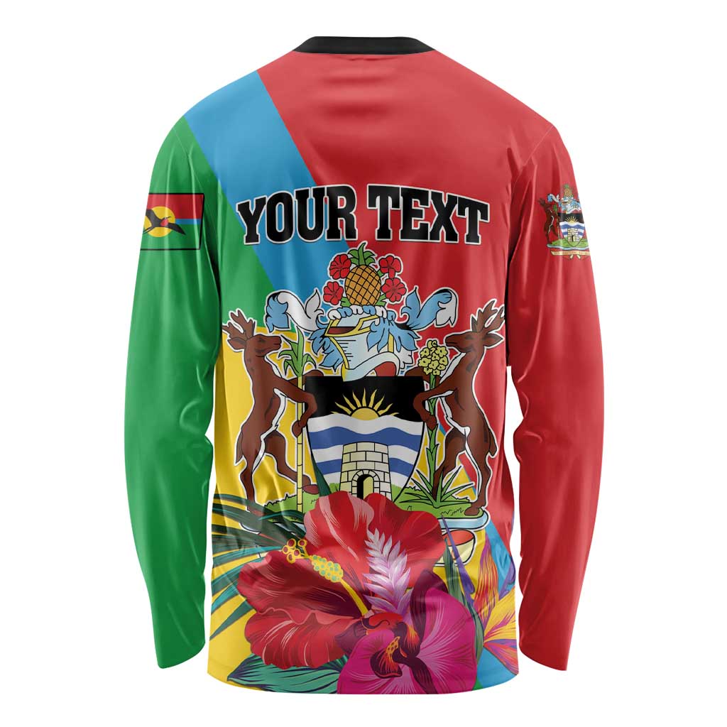 Personalised Barbuda Long Sleeve Shirt Frigate Bird Tropical Style - Wonder Print Shop