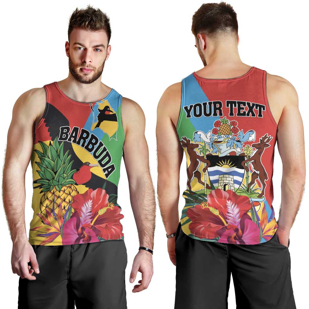 Personalised Barbuda Men Tank Top Frigate Bird Tropical Style - Wonder Print Shop