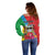 Personalised Barbuda Off Shoulder Sweater Frigate Bird Tropical Style - Wonder Print Shop