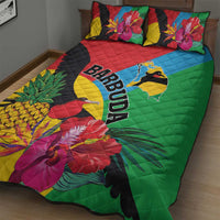 Barbuda Quilt Bed Set Frigate Bird Tropical Style - Wonder Print Shop