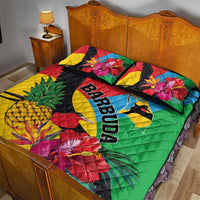 Barbuda Quilt Bed Set Frigate Bird Tropical Style - Wonder Print Shop