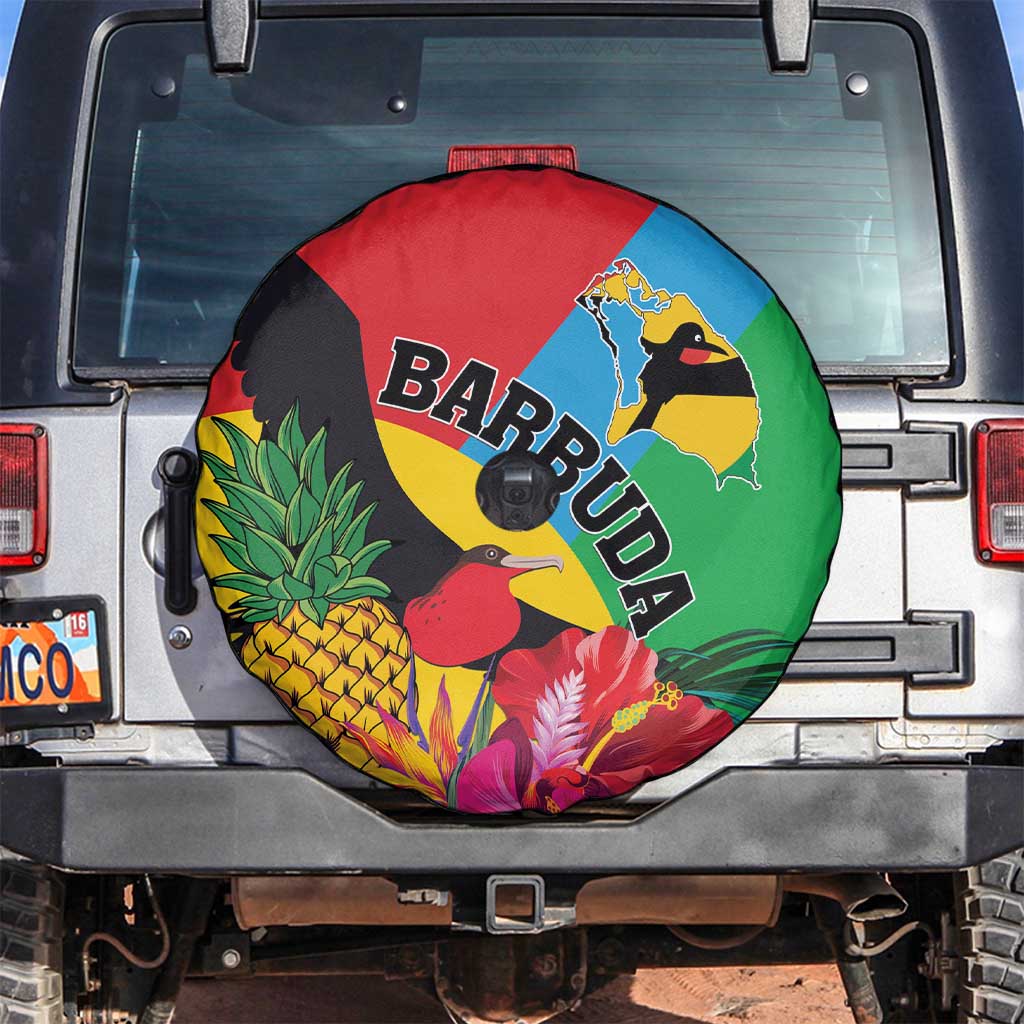 Barbuda Spare Tire Cover Frigate Bird Tropical Style - Wonder Print Shop