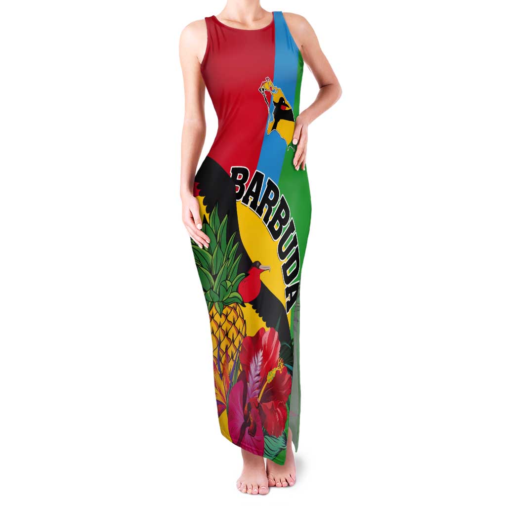 Personalised Barbuda Tank Maxi Dress Frigate Bird Tropical Style - Wonder Print Shop