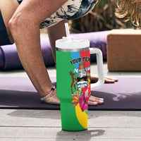Personalised Barbuda Tumbler With Handle Frigate Bird Tropical Style - Wonder Print Shop
