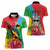 Personalised Barbuda Women Polo Shirt Frigate Bird Tropical Style - Wonder Print Shop
