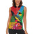 Personalised Barbuda Women Sleeveless Polo Shirt Frigate Bird Tropical Style - Wonder Print Shop