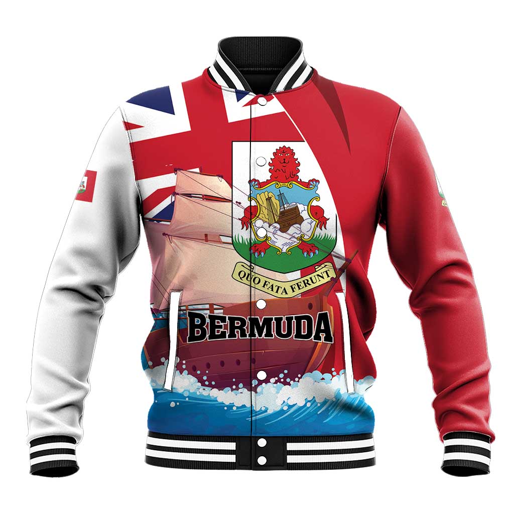 Personalised Bermuda Baseball Jacket Quo Fata Ferunt