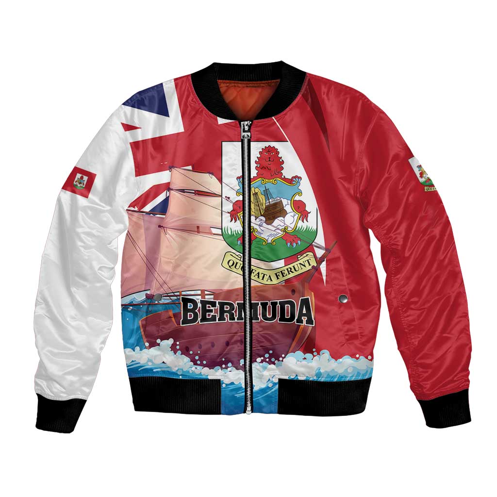 Personalised Bermuda Bomber Jacket Quo Fata Ferunt