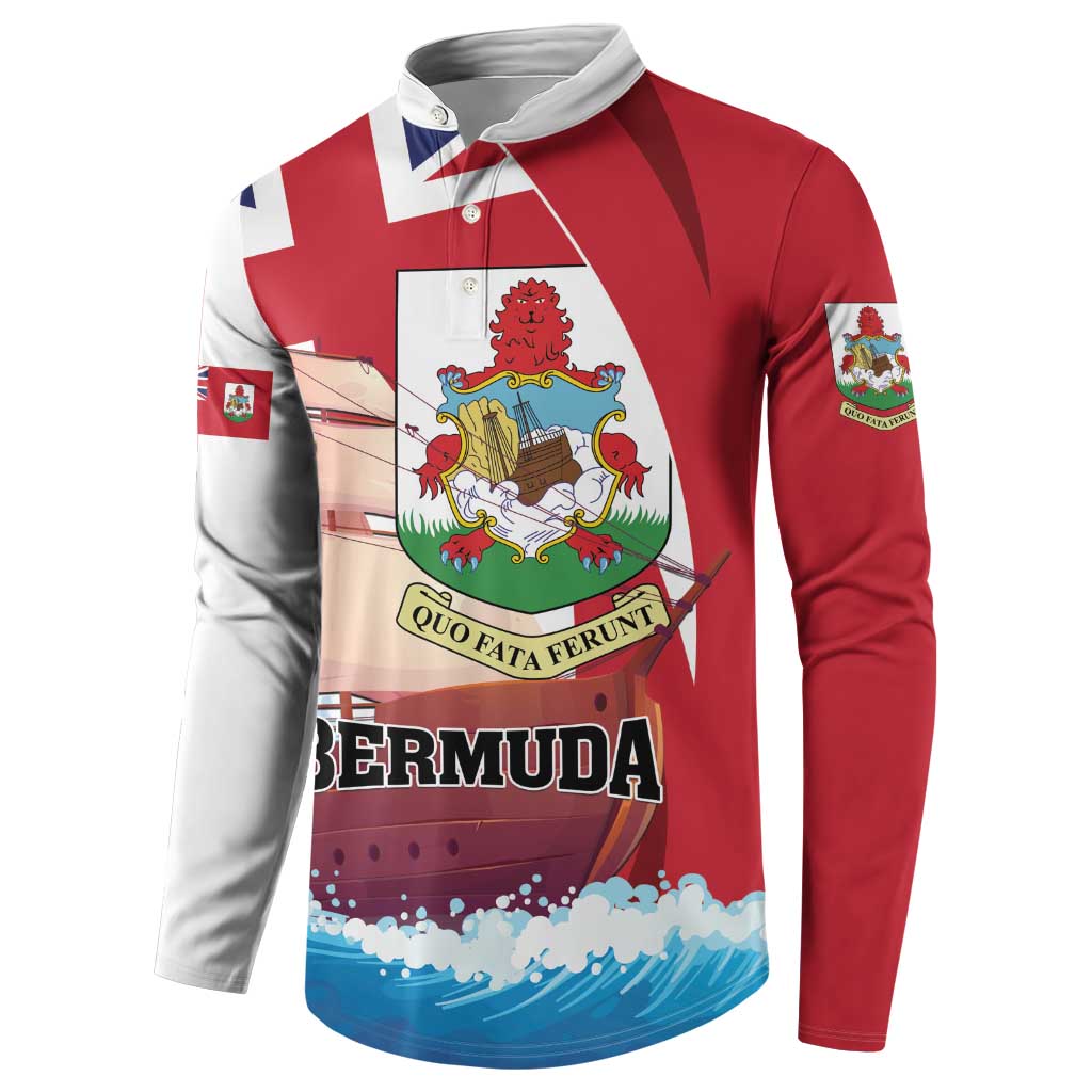 Personalised Bermuda Button Sweatshirt Quo Fata Ferunt